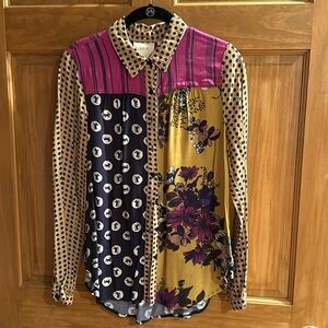 Maeve patchwork blouse from Anthropologie